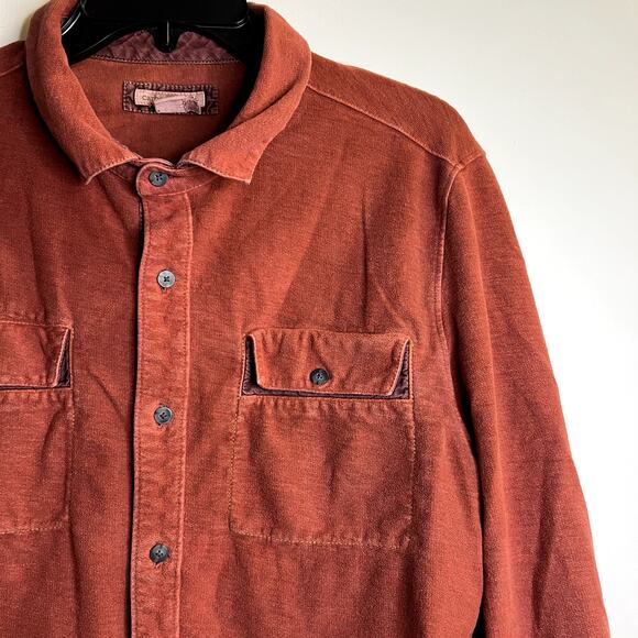 Carbon 2 cobalt button down casual long sleeve shirt size size M rust orange - Picture 2 of 5